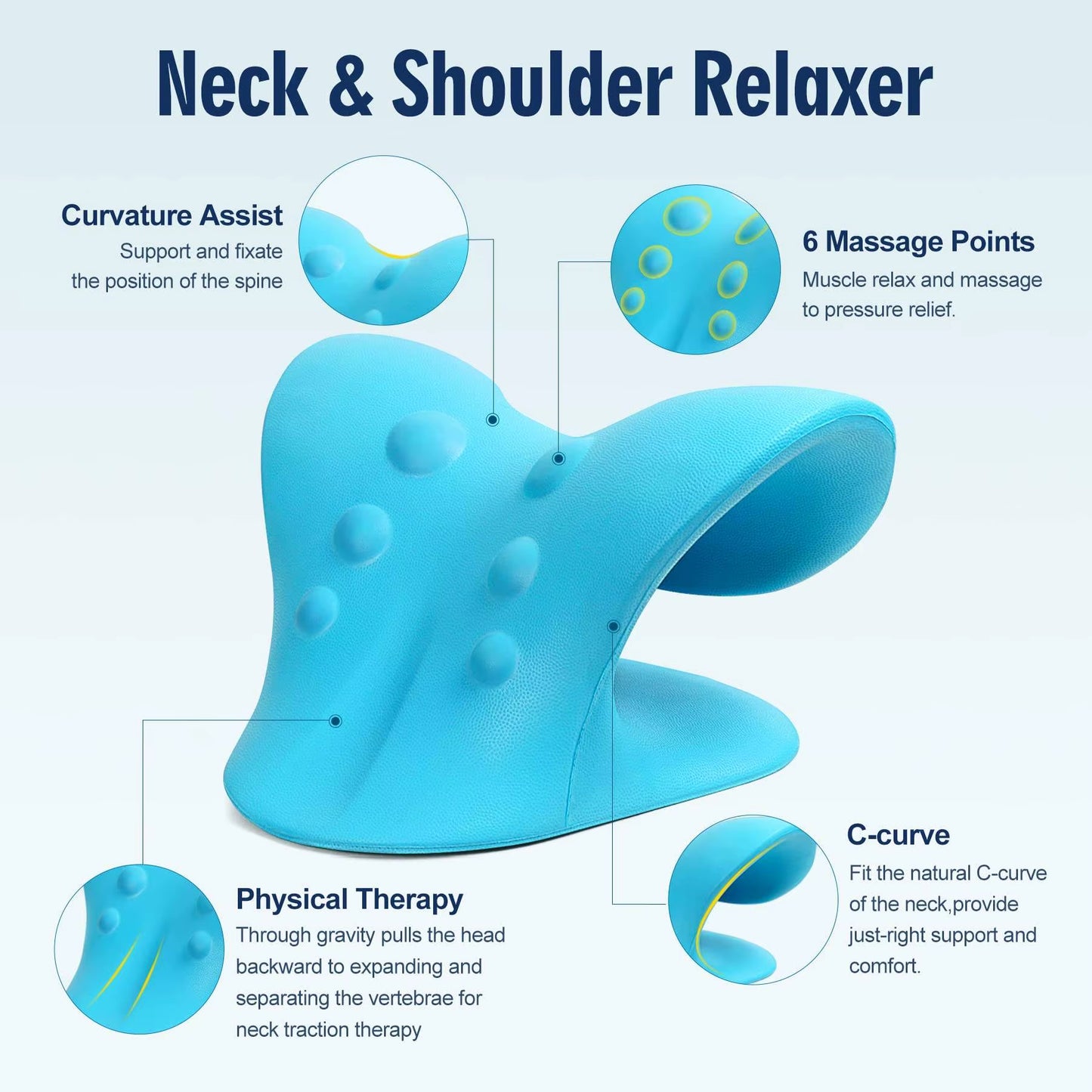 Cervical Traction Device for Neck and Shoulder Relief - Professional Chiropractic Alignment Tool